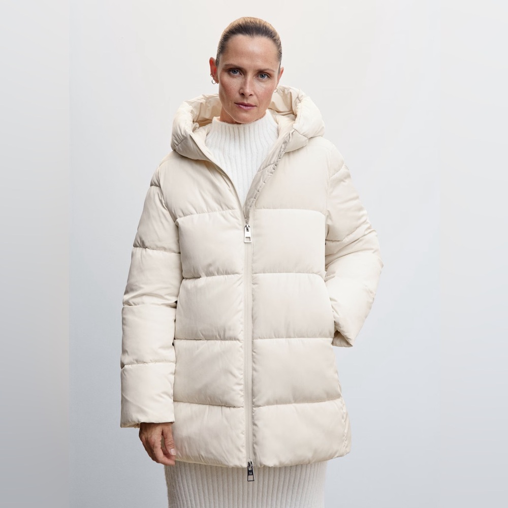 Mango Hood quilted coat